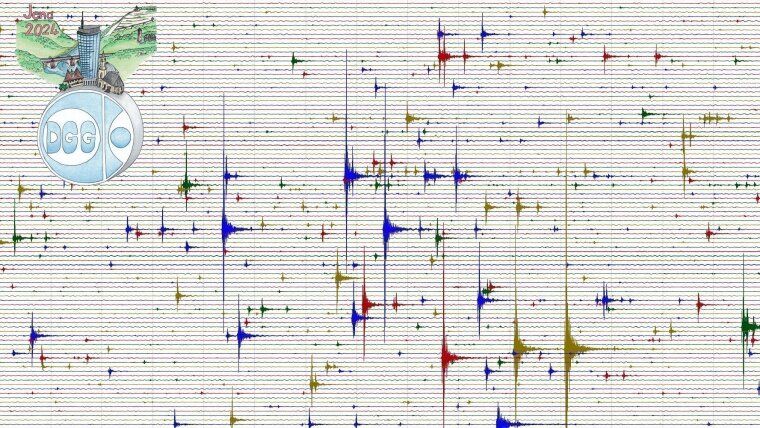 Das Bild zeigt einen Tagesplot der seismologischen Station Novy Kostel während des Erdbebenschwarms im Mai 2018.