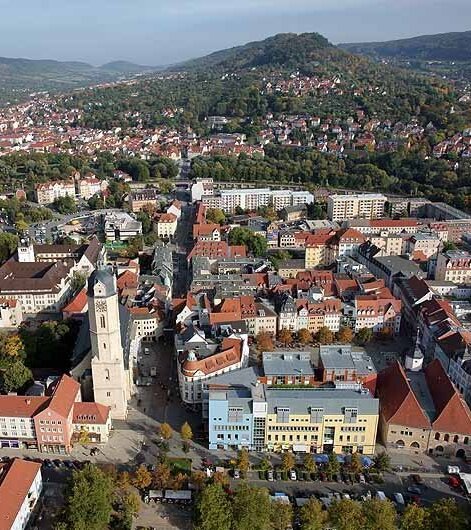 Blick auf die Innenstadt von Jena.