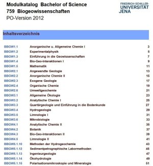 Screenshot Modulkatalog