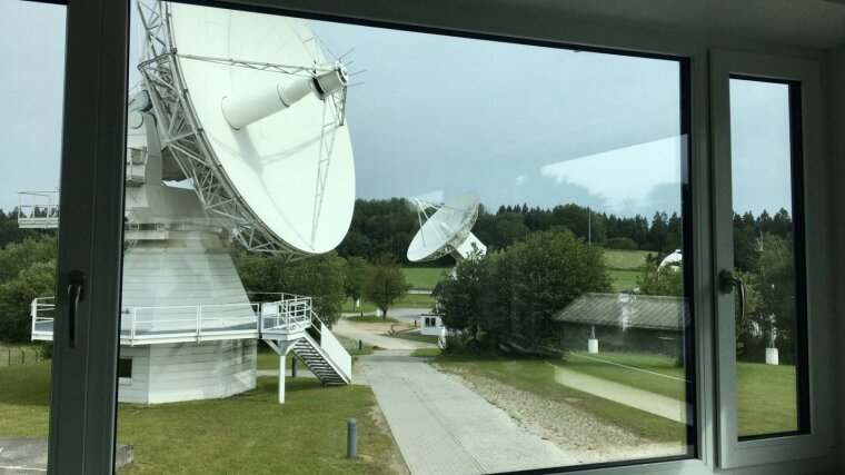 Blick aus dem Fenster des Geodätischen Observatoriums Wettzell