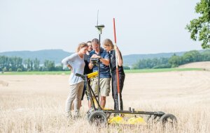 Studenten bei der Geländearbeit