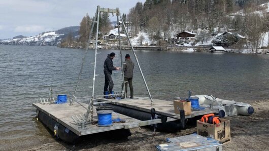 Bohrplattform auf dem Schliersee 2022